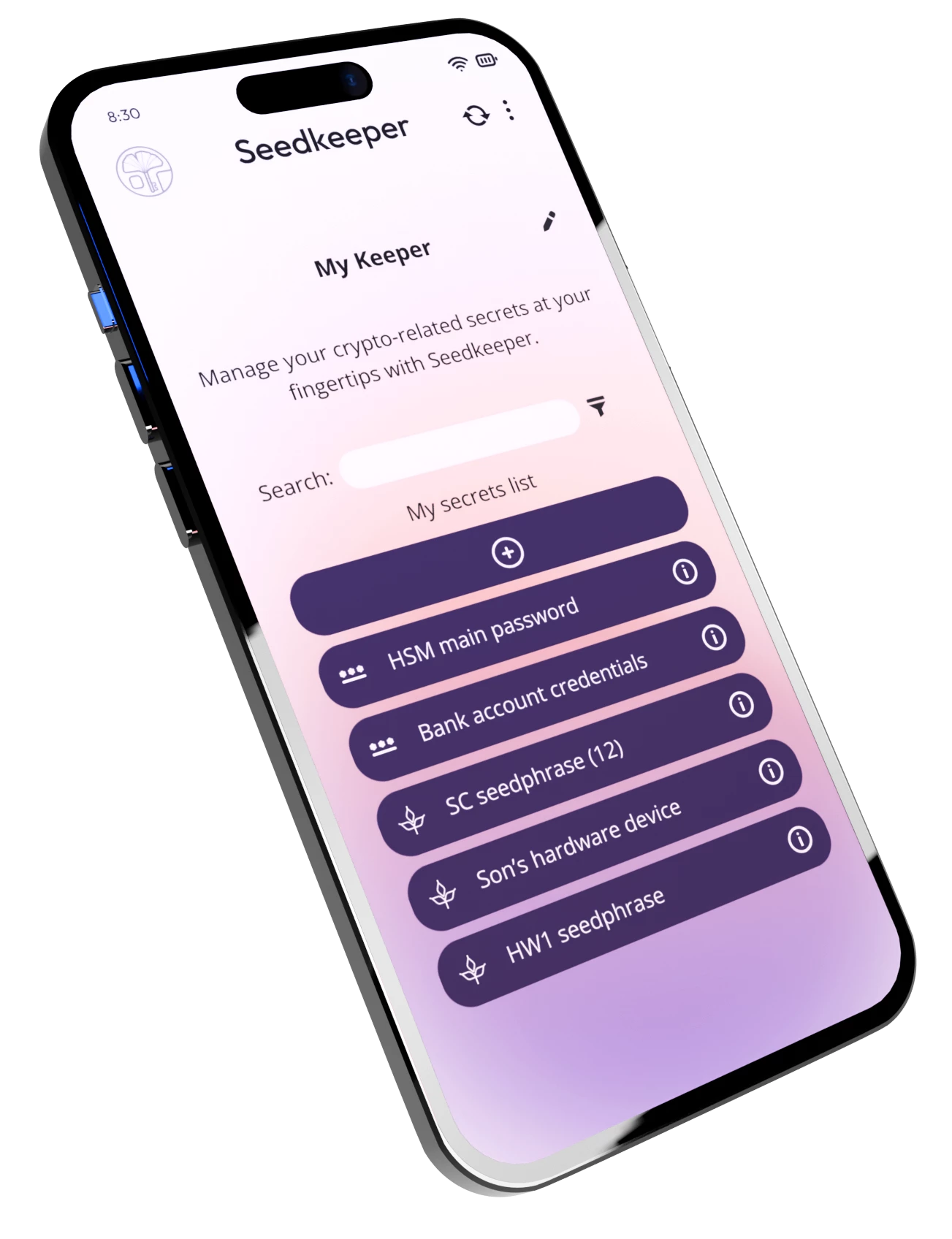 Seedkeeper – Slider – iPhone Seedkeeper - Slider - iPhone
